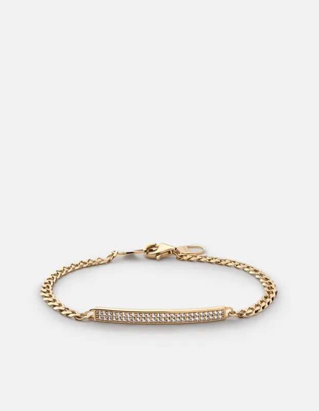 3mm ID Chain Bracelet, Gold Vermeil/Sapphire sold by Miansai