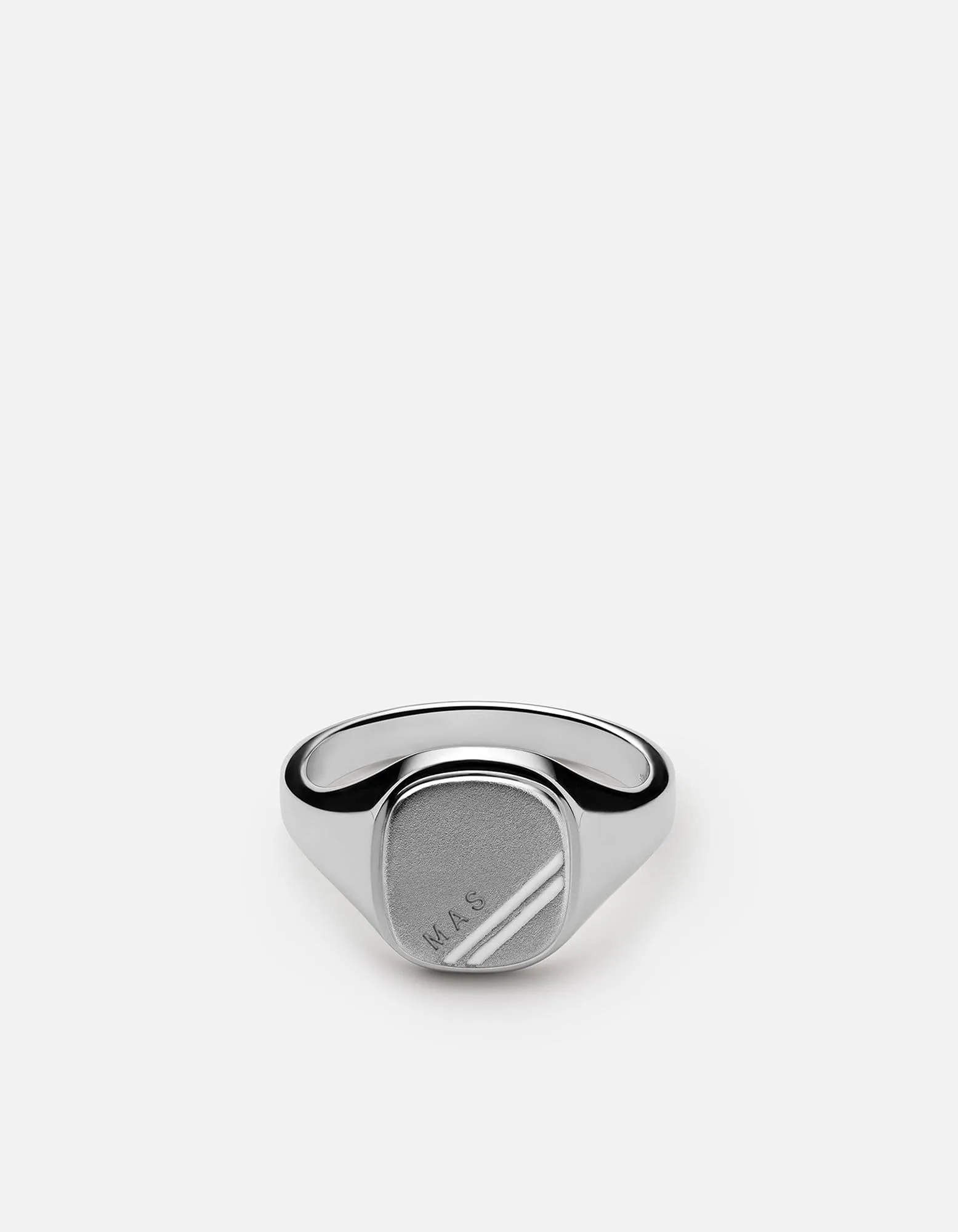 Square Step Ring, Sterling Silver/White Enamel sold by Miansai product image thumbnail 4