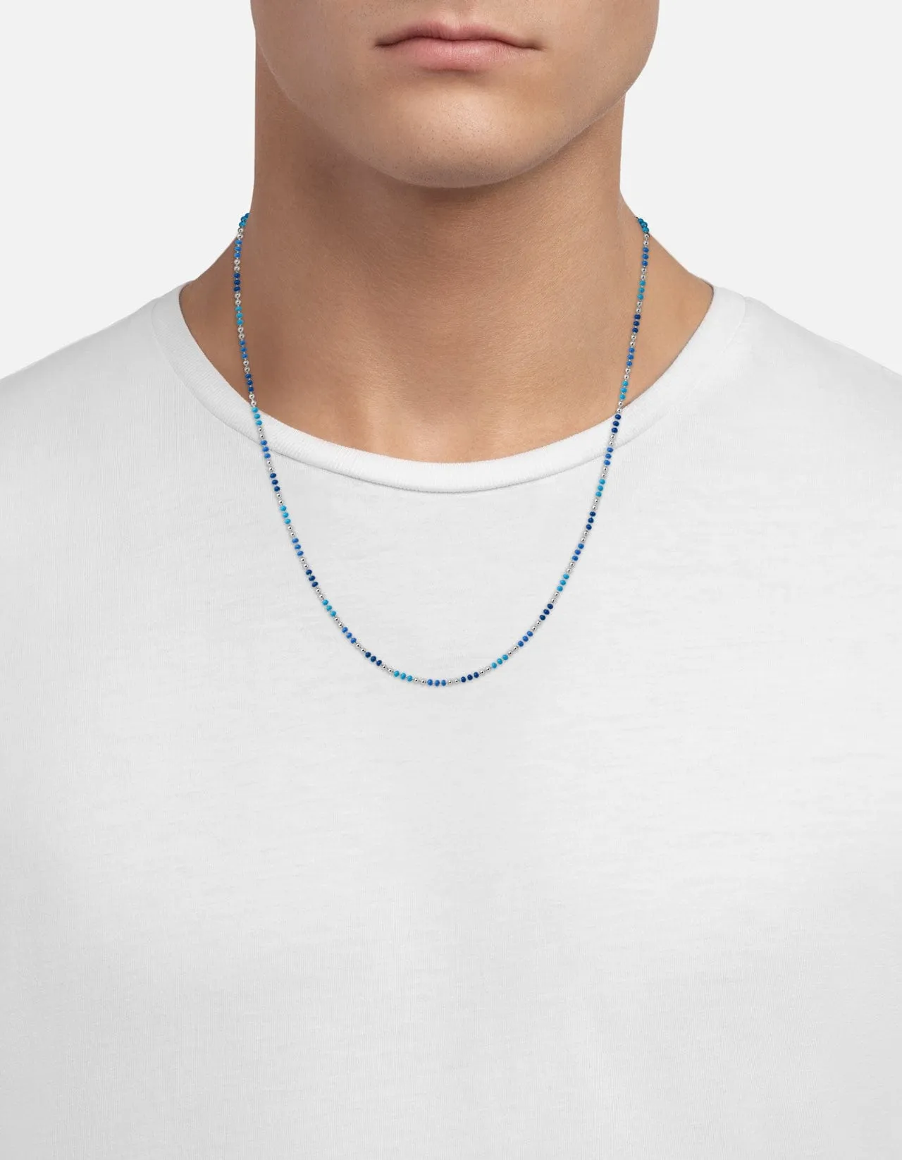 Orb 1.5mm Chain Necklace, Sterling Silver/Blue sold by Miansai product image thumbnail 3