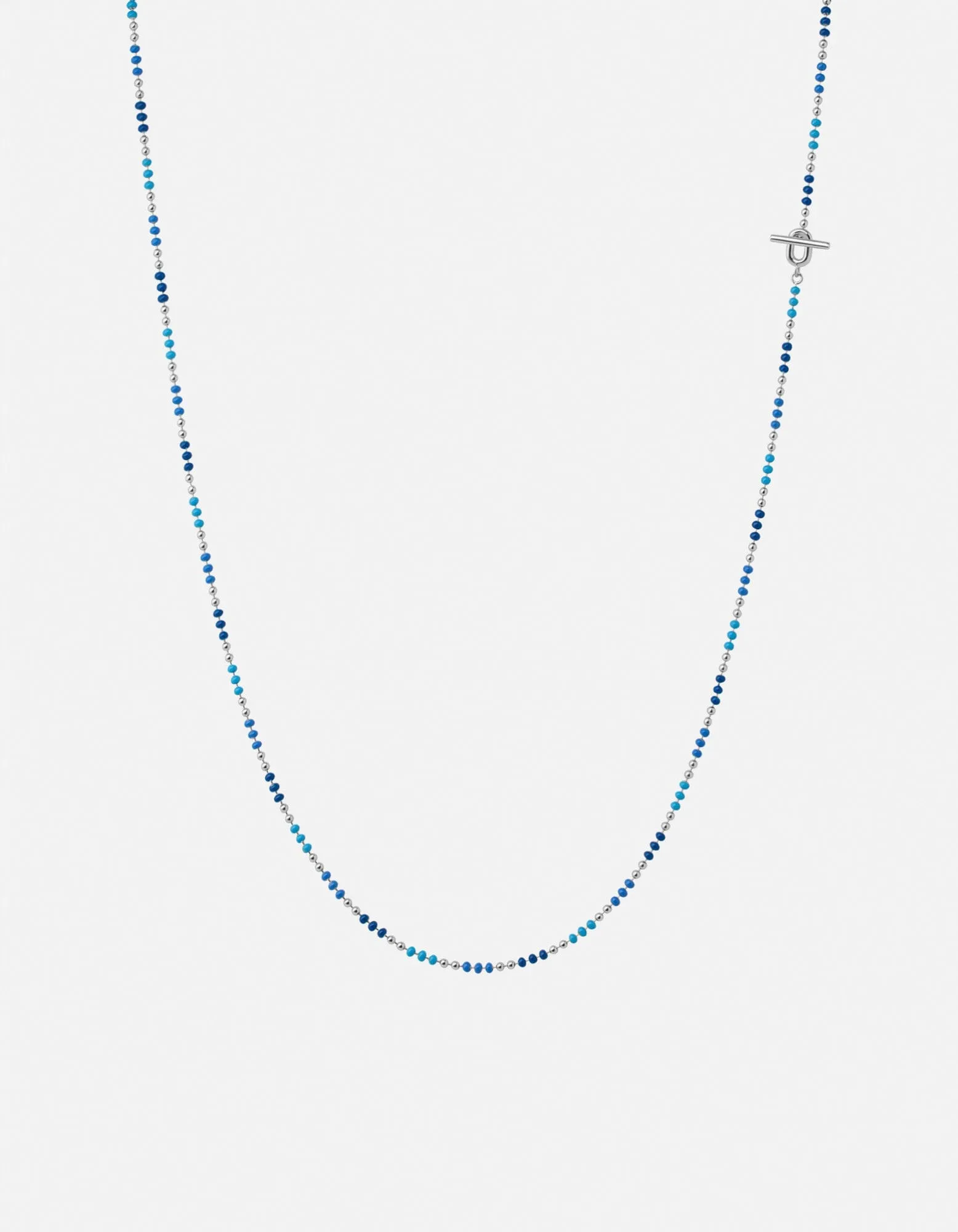 Orb 1.5mm Chain Necklace, Sterling Silver/Blue sold by Miansai