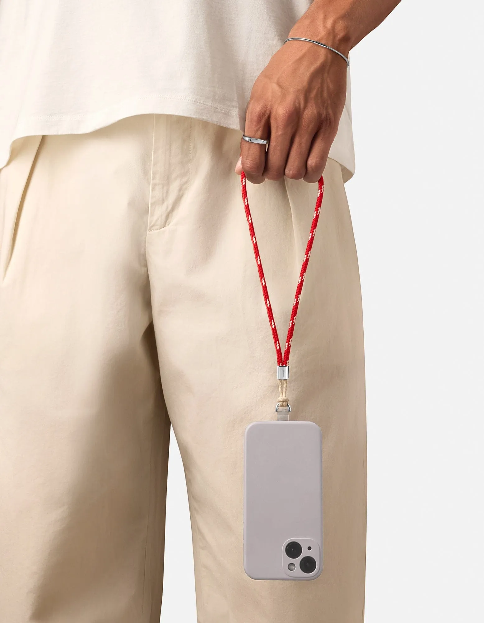 Rope Phone Strap, Sterling Silver/Red sold by Miansai product image thumbnail 3