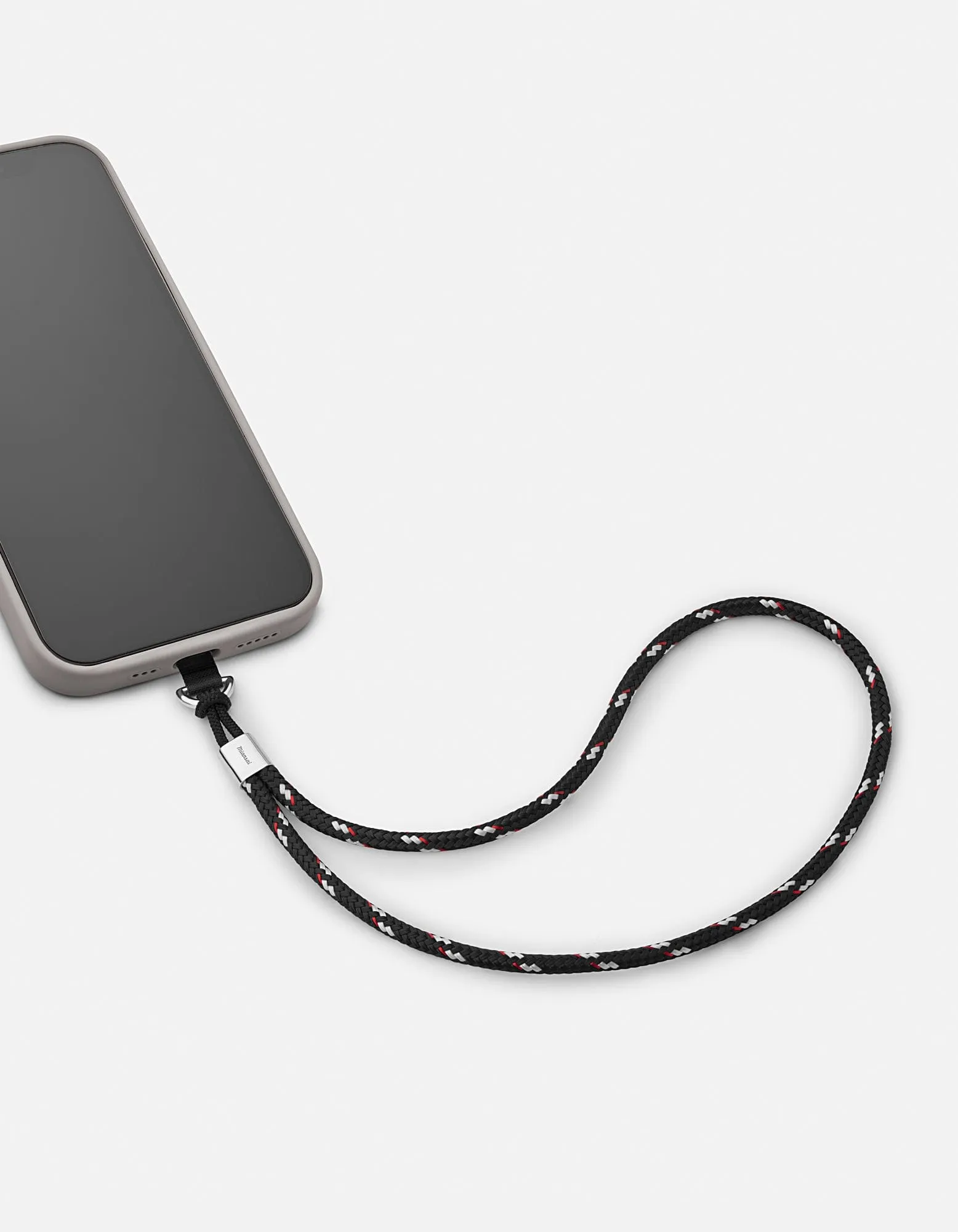 Rope Phone Strap, Sterling Silver/Black sold by Miansai