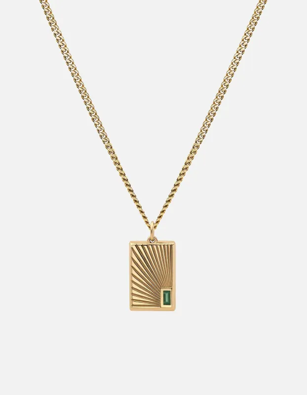 Luma Agate Pendant Necklace, Gold Vermeil sold by Miansai