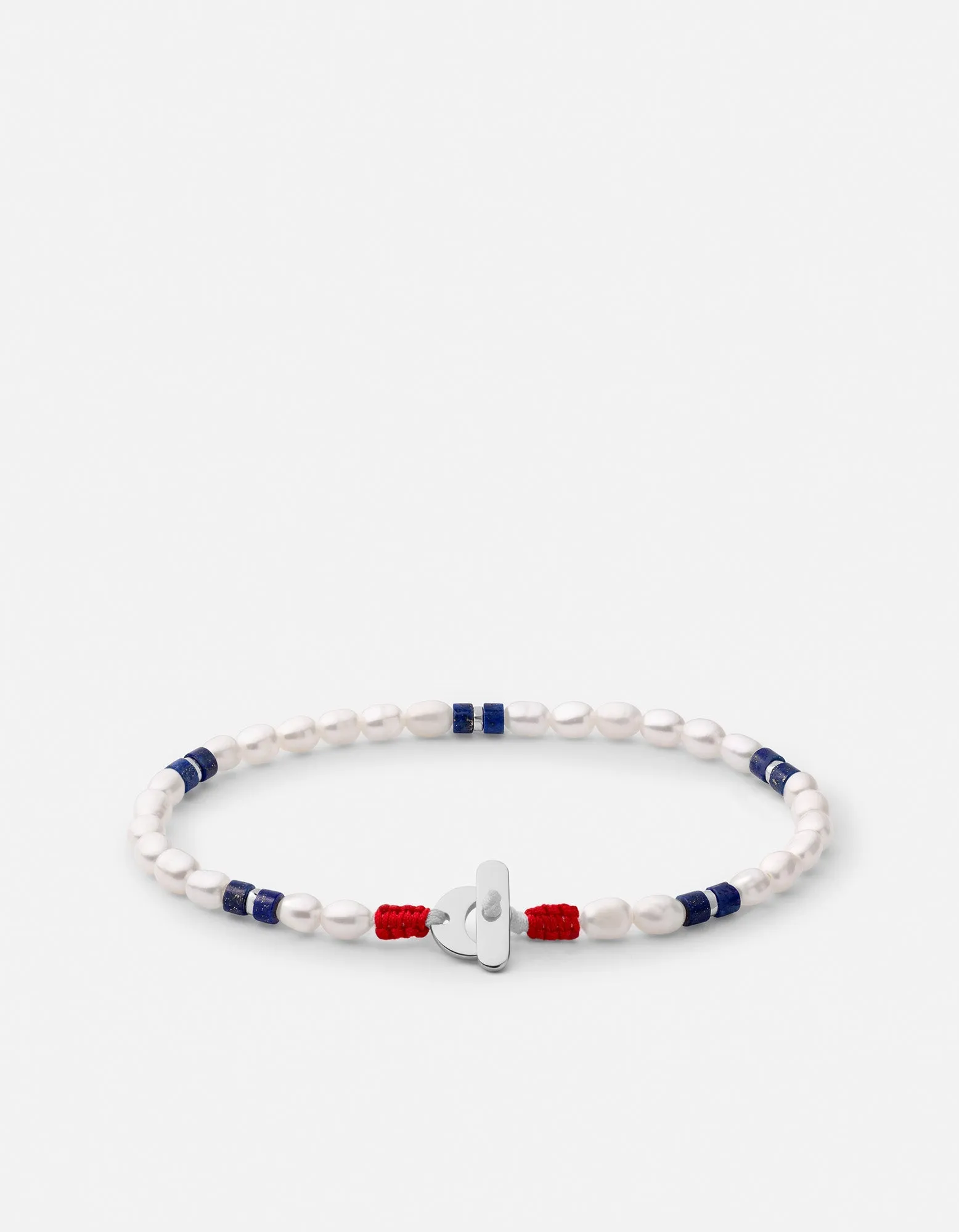 Cash Lapis Pearl Bracelet, Sterling Silver sold by Miansai