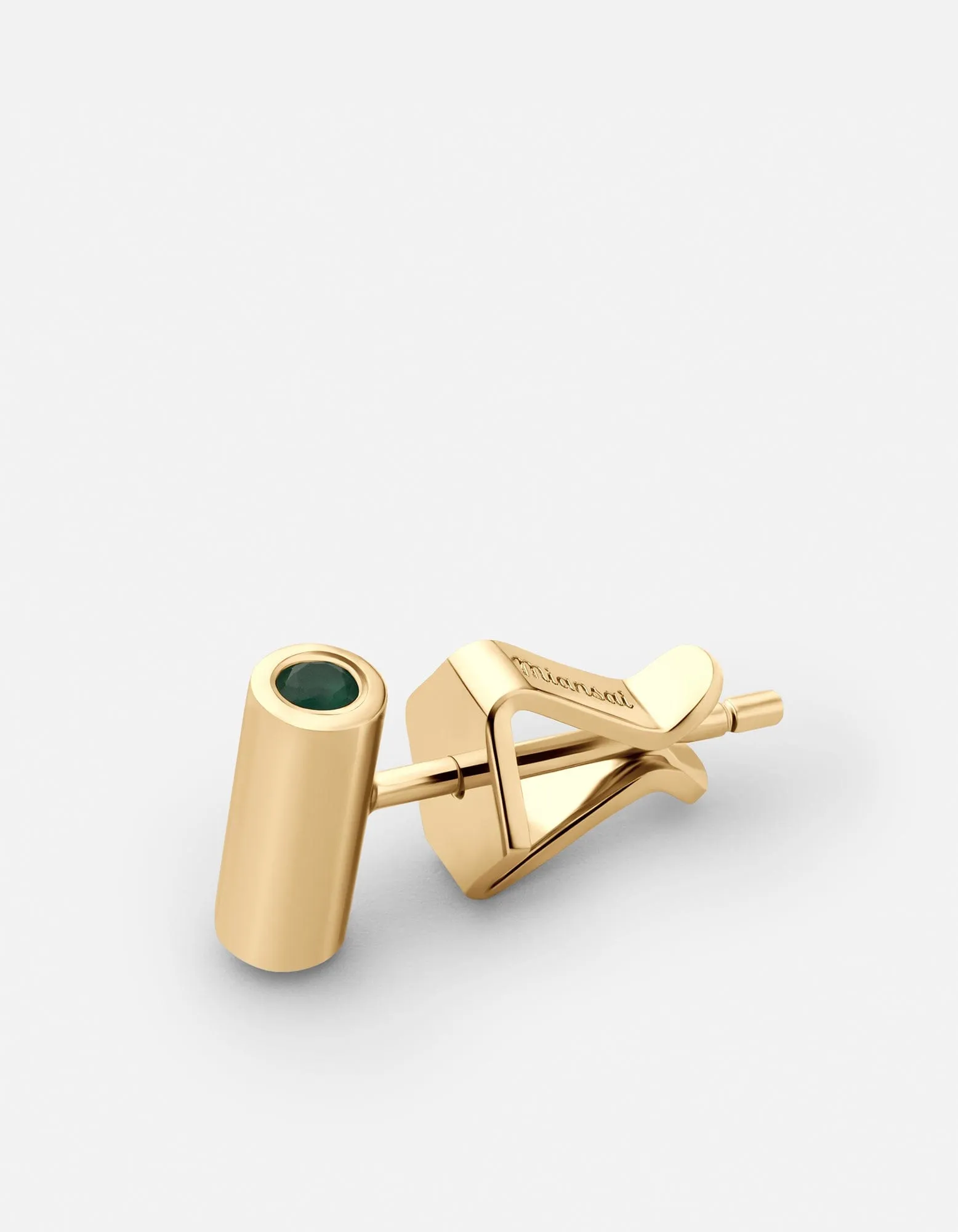 Wren Green Onyx Stud Earring, Gold Vermeil sold by Miansai product image thumbnail 2