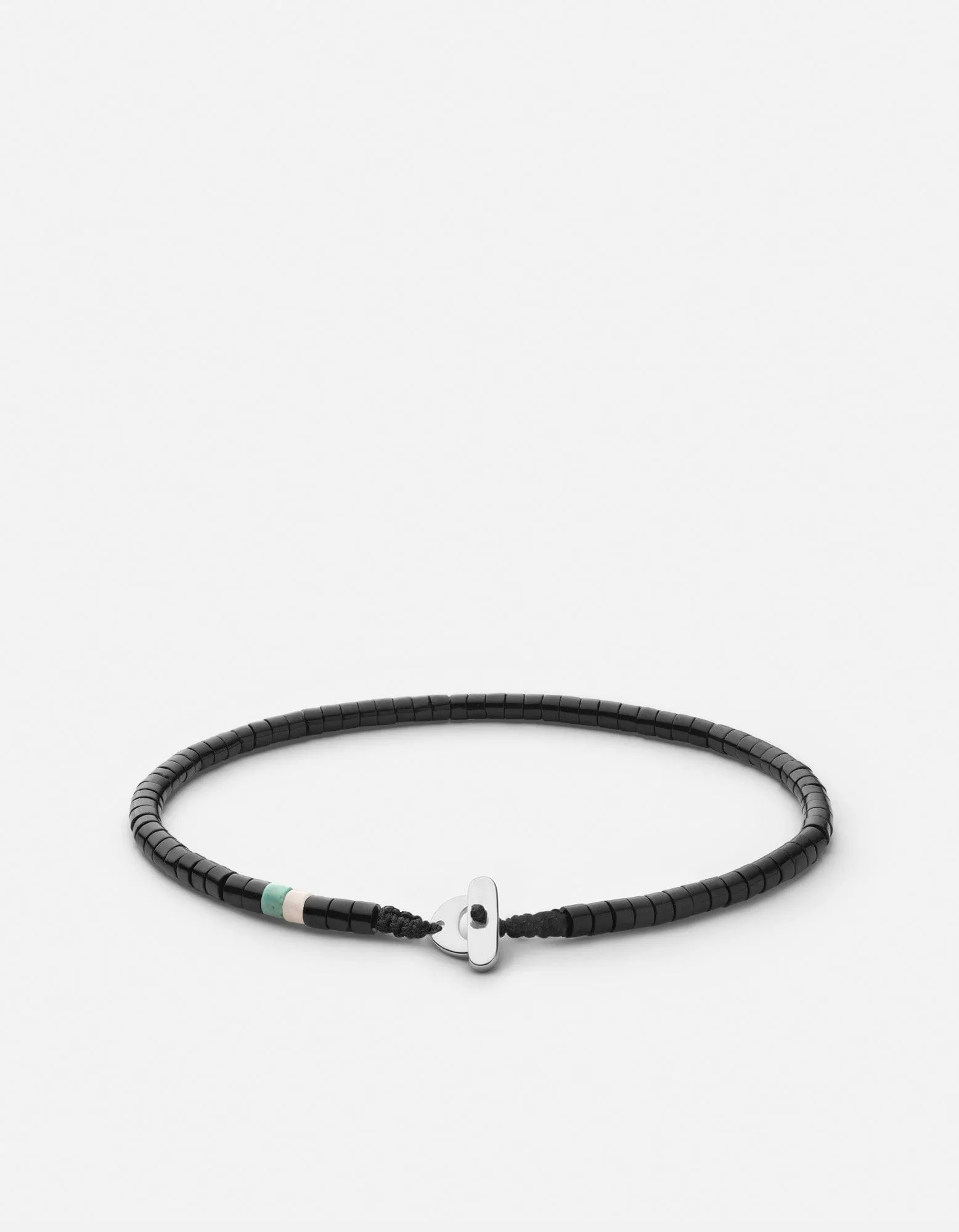Zane Onyx Bracelet, Sterling Silver sold by Miansai