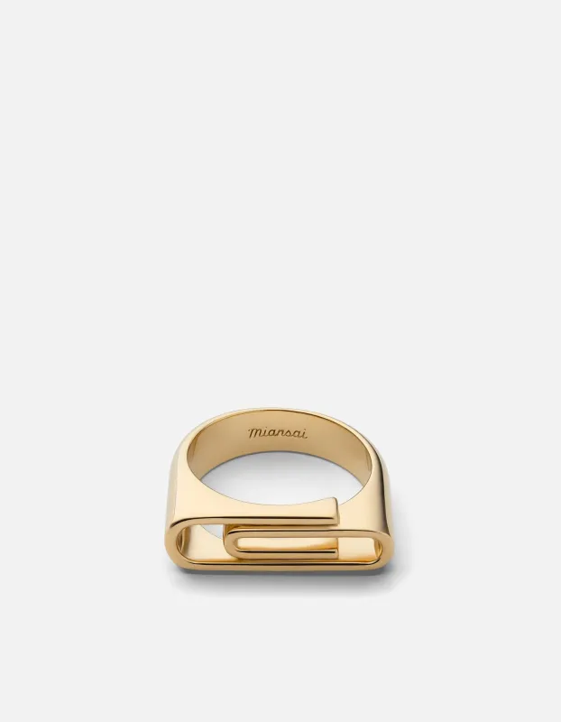 Paper Clip Ring, Gold Vermeil sold by Miansai