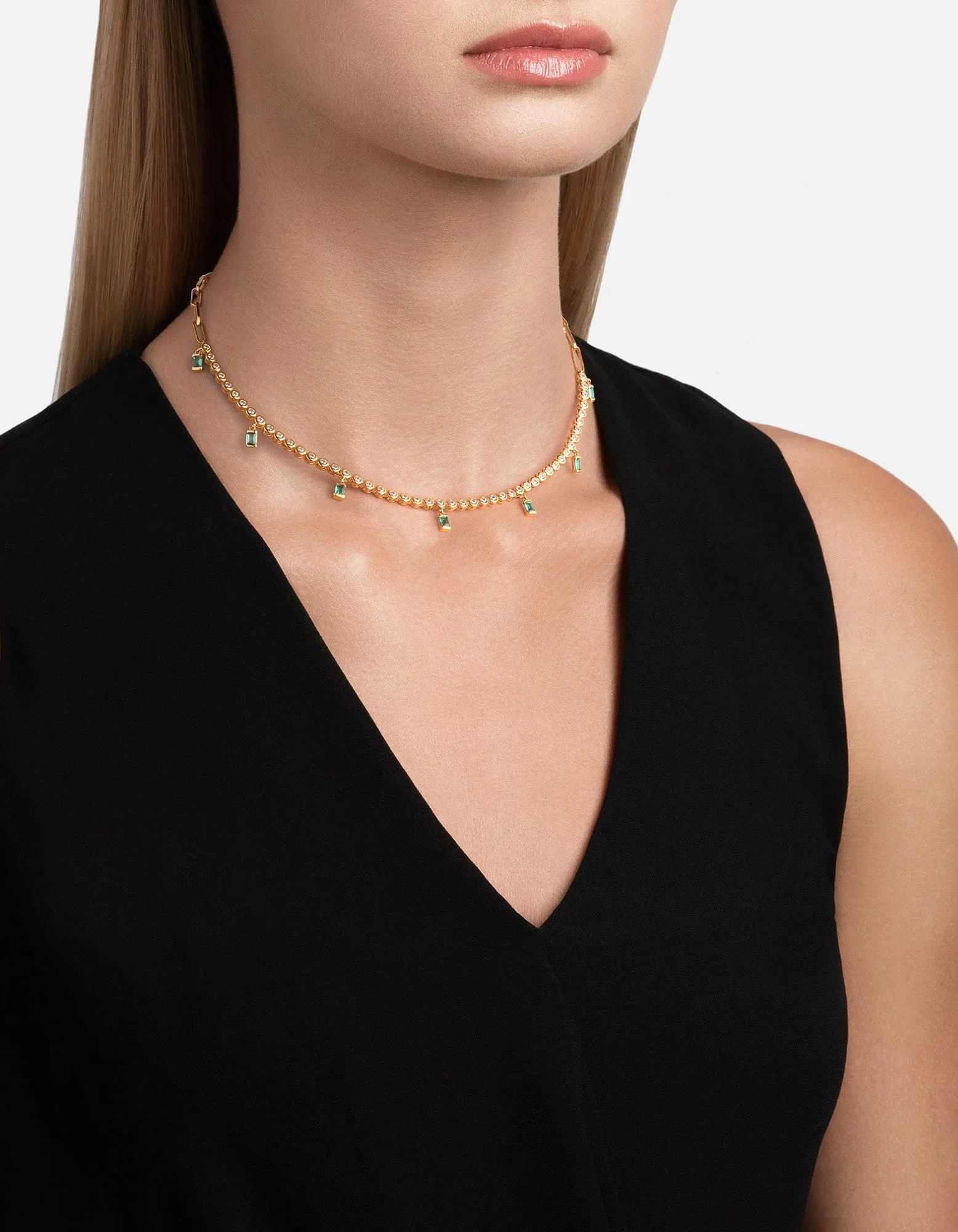 Alta Emerald Choker, Gold Vermeil/Sapphire sold by Miansai product image thumbnail 3