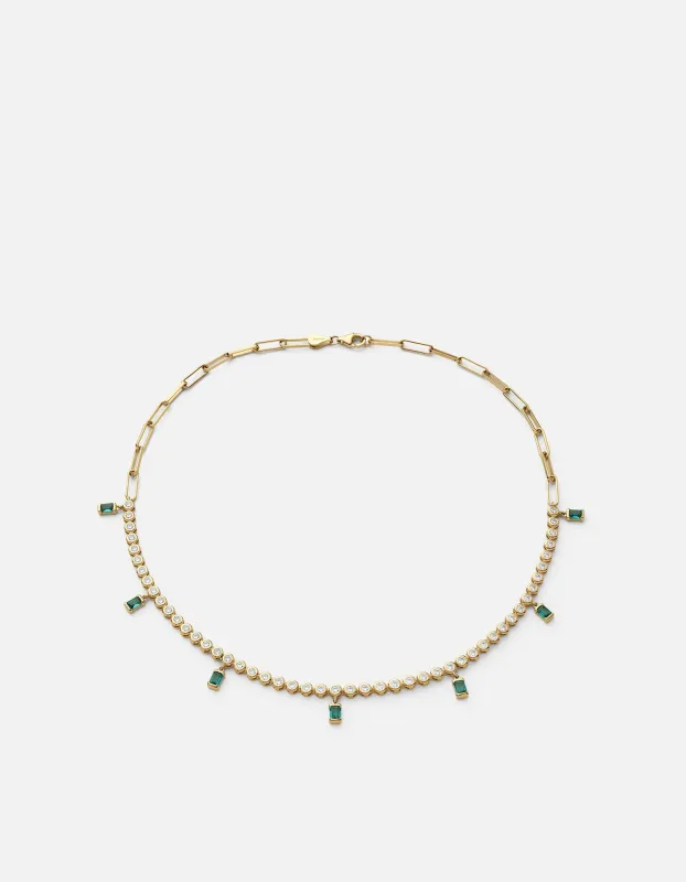 Alta Emerald Choker, Gold Vermeil/Sapphire sold by Miansai