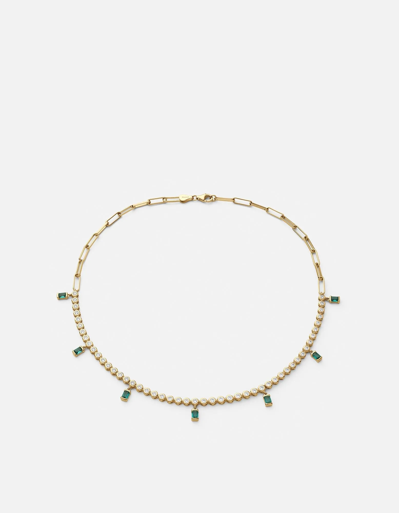 Alta Emerald Choker, Gold Vermeil/Sapphire sold by Miansai