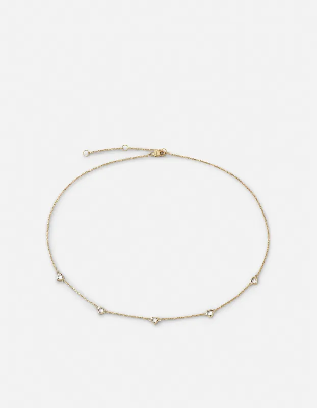 Amore Topaz Heart Choker, Gold Vermeil made by Miansai