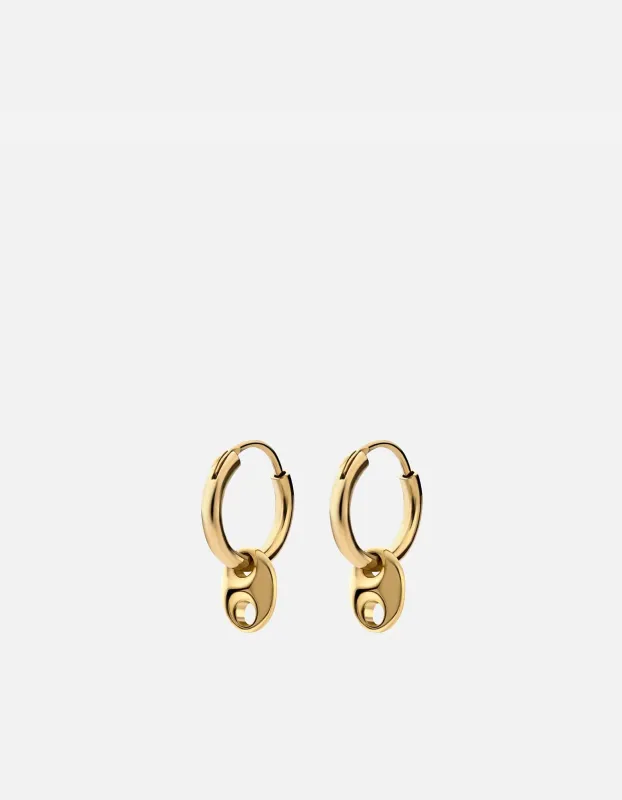 Pyper Huggie Earrings, Gold Vermeil sold by Miansai