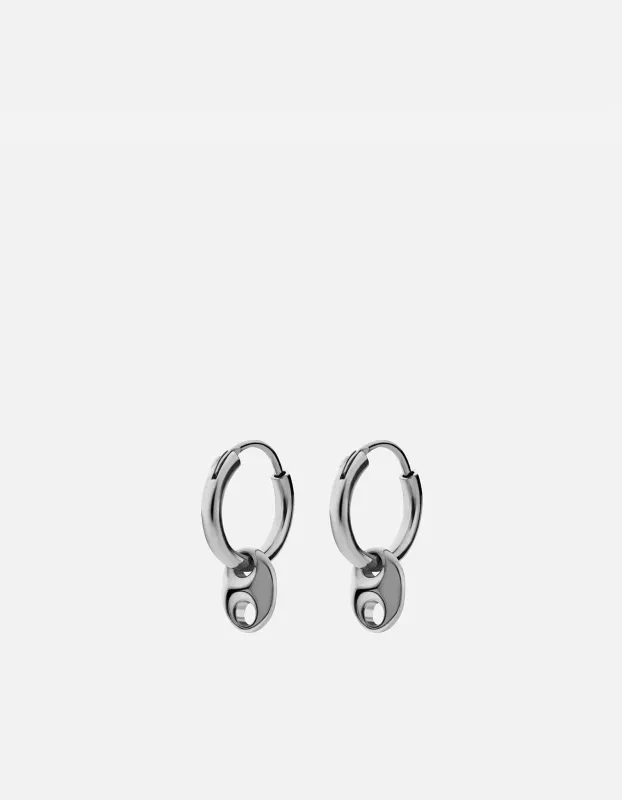 Pyper Huggie Earrings, Sterling Silver sold by Miansai