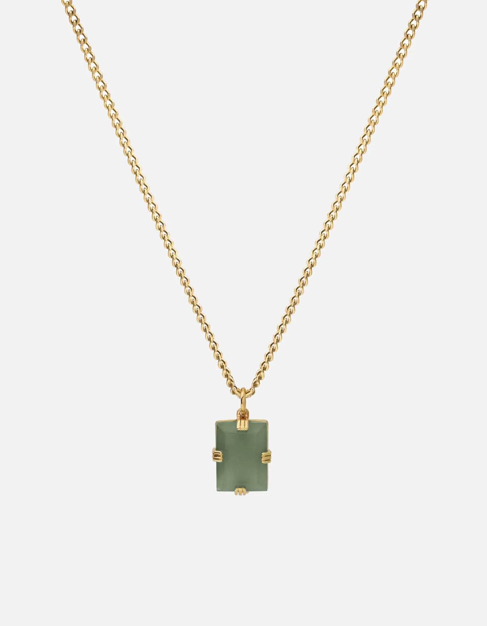 Lennox Jasper Green Necklace, 14k Gold sold by Miansai