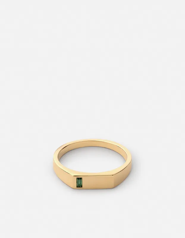Valor Quartz Signet Pinky Ring, Gold Vermeil sold by Miansai