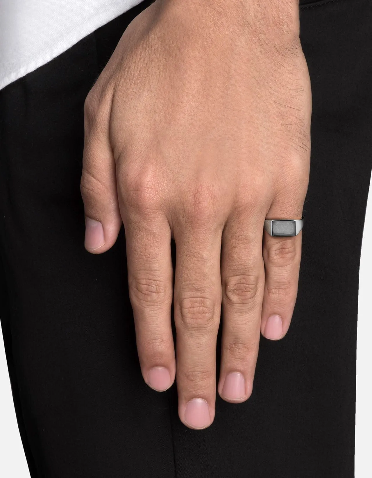 Lennox Chalcedony Pinky Ring, Sterling Silver sold by Miansai product image thumbnail 3