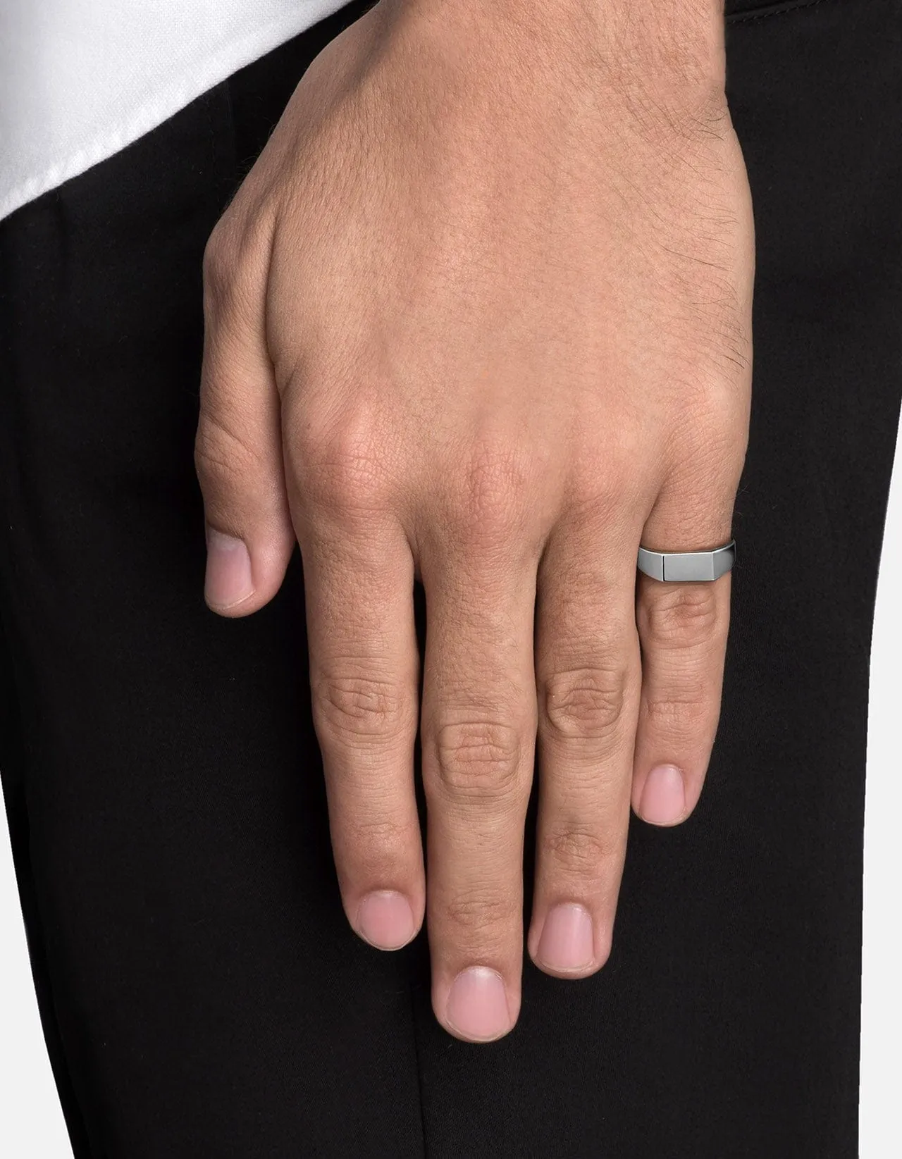 Geo Signet Pinky Ring, Sterling Silver sold by Miansai product image thumbnail 4