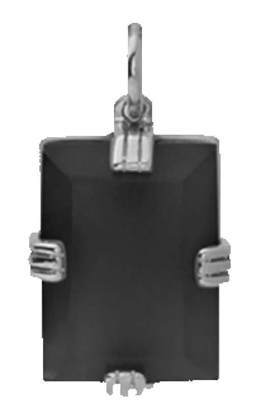 Lennox Pendant w/ Onyx Stone, Sterling Silver sold by Miansai