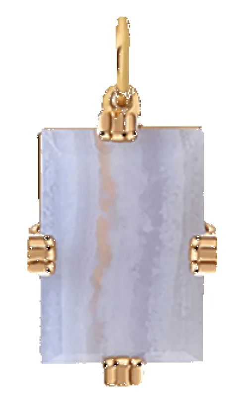 Lennox Pendant w/ White Agate Stone, Gold Vermeil sold by Miansai