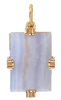 Lennox Pendant w/ White Agate Stone, Gold Vermeil sold by Miansai