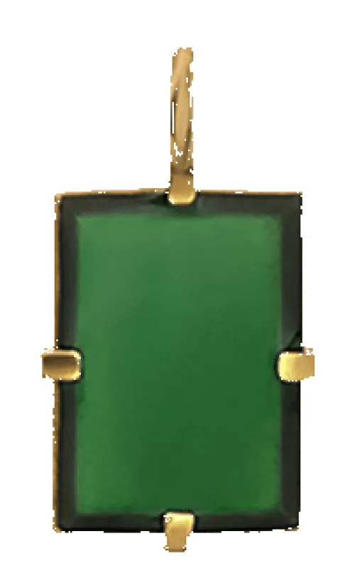 Lennox Pendant w/Green Enamel, Gold Vermeil sold by Miansai