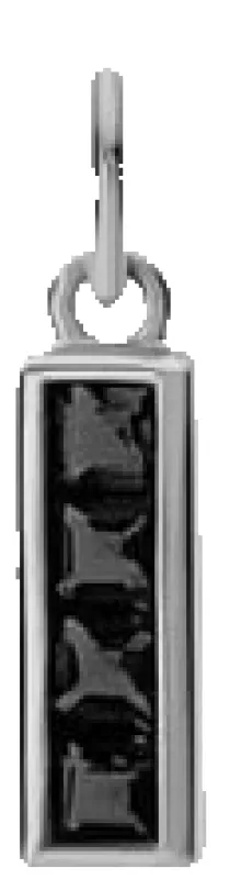 Totem 4 Stone Pendant, Black Spinels, Sterling Silver sold by Miansai