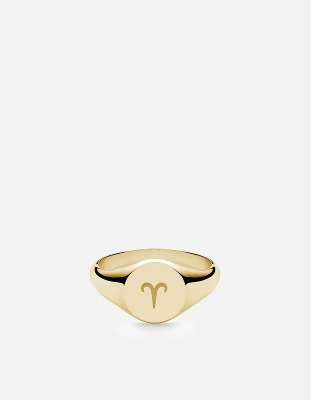 Astro Signet Ring, 14k Gold sold by Miansai