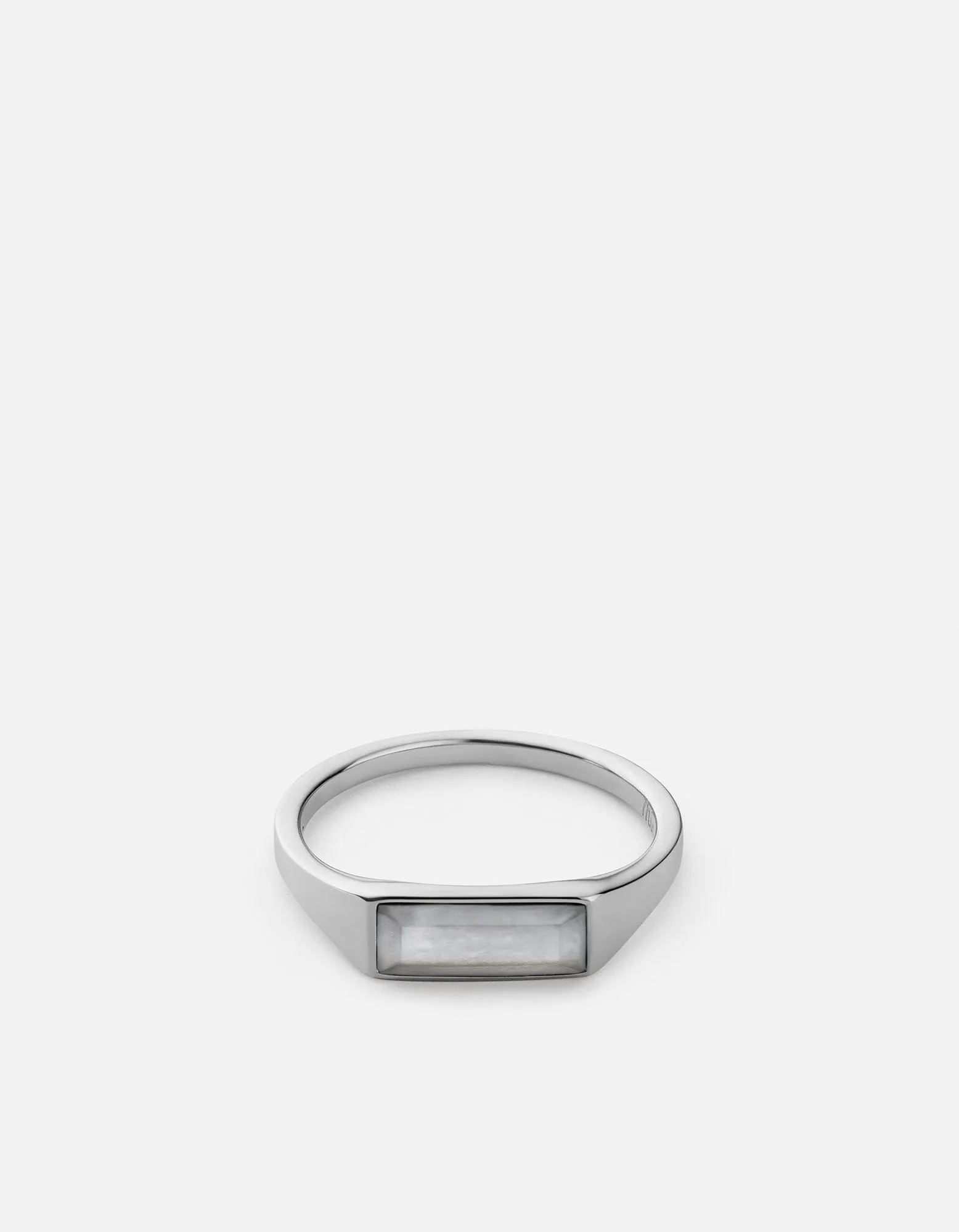 Thin Lennox Chalcedony Ring, Sterling Silver sold by Miansai