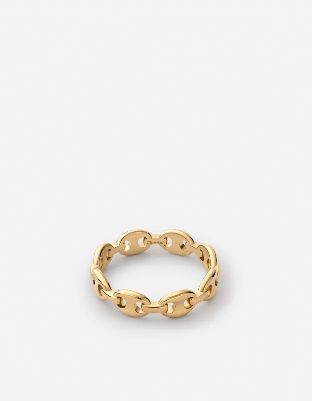 Pyper Link Puff Ring, Gold Vermeil sold by Miansai