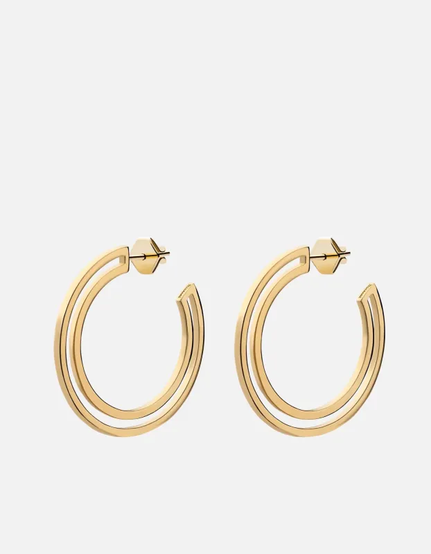 Hailee Hoop Earrings, Gold Vermeil sold by Miansai