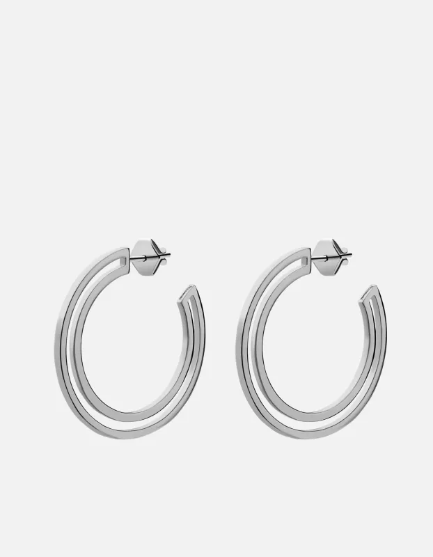 Hailee Hoop Earrings, Sterling Silver sold by Miansai