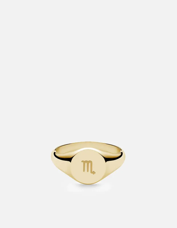 Scorpio Astro Signet Ring, 14k Gold sold by Miansai