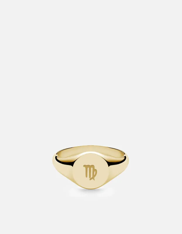 Virgo Astro Signet Ring, 14k Gold sold by Miansai