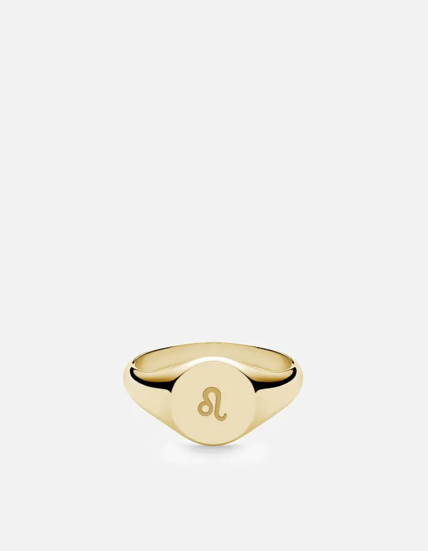Leo Astro Signet Ring, 14k Gold sold by Miansai