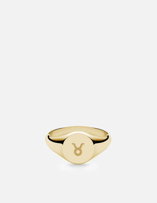 Taurus Astro Signet Ring, 14k Gold sold by Miansai