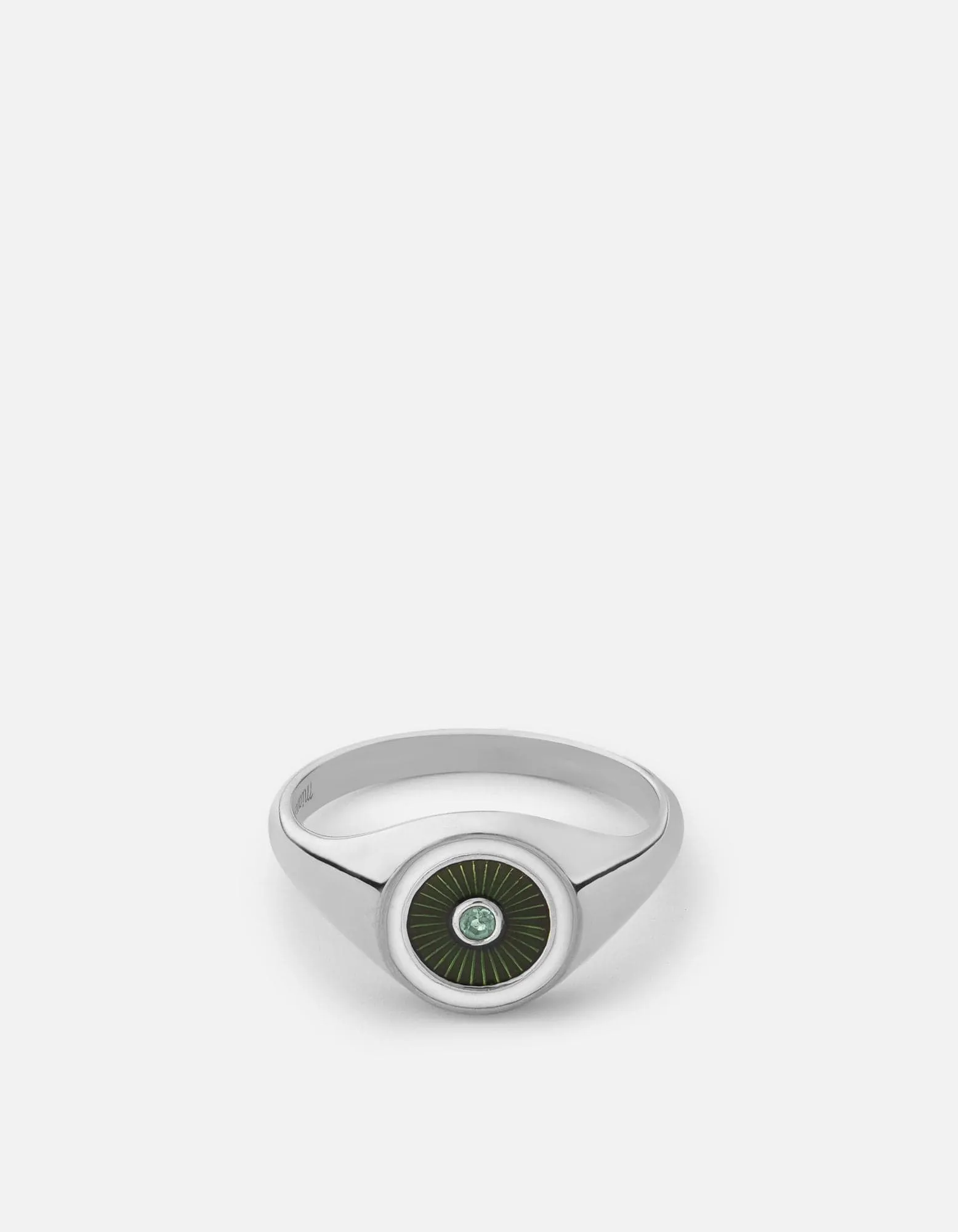 Opus Chalcedony Ring, Sterling Silver/Green sold by Miansai