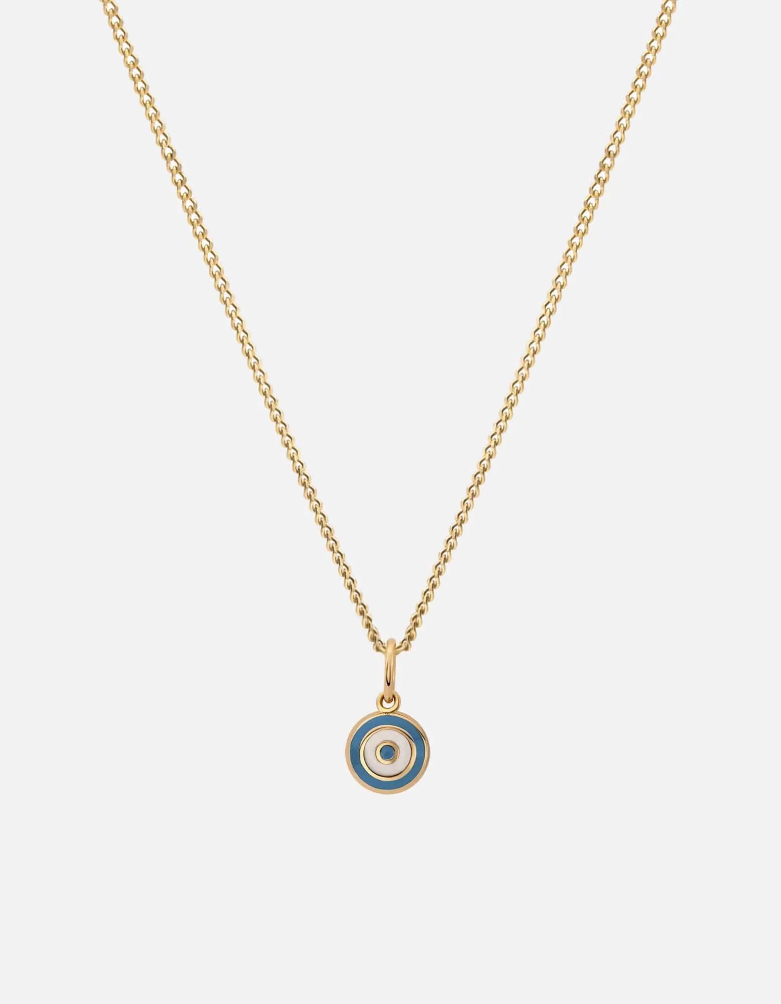 Ojos Necklace, Gold Vermeil/Sky Blue sold by Miansai
