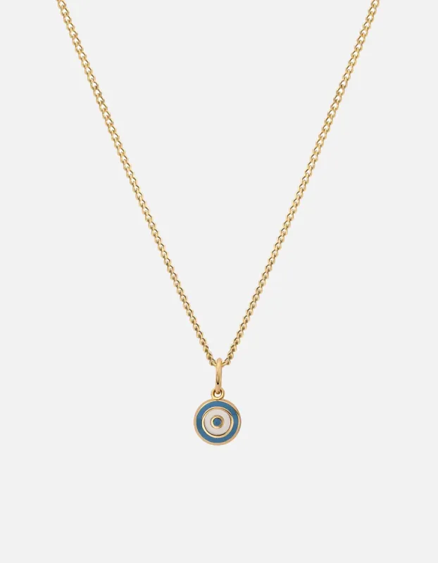 Ojos Necklace, Gold Vermeil/Sky Blue sold by Miansai