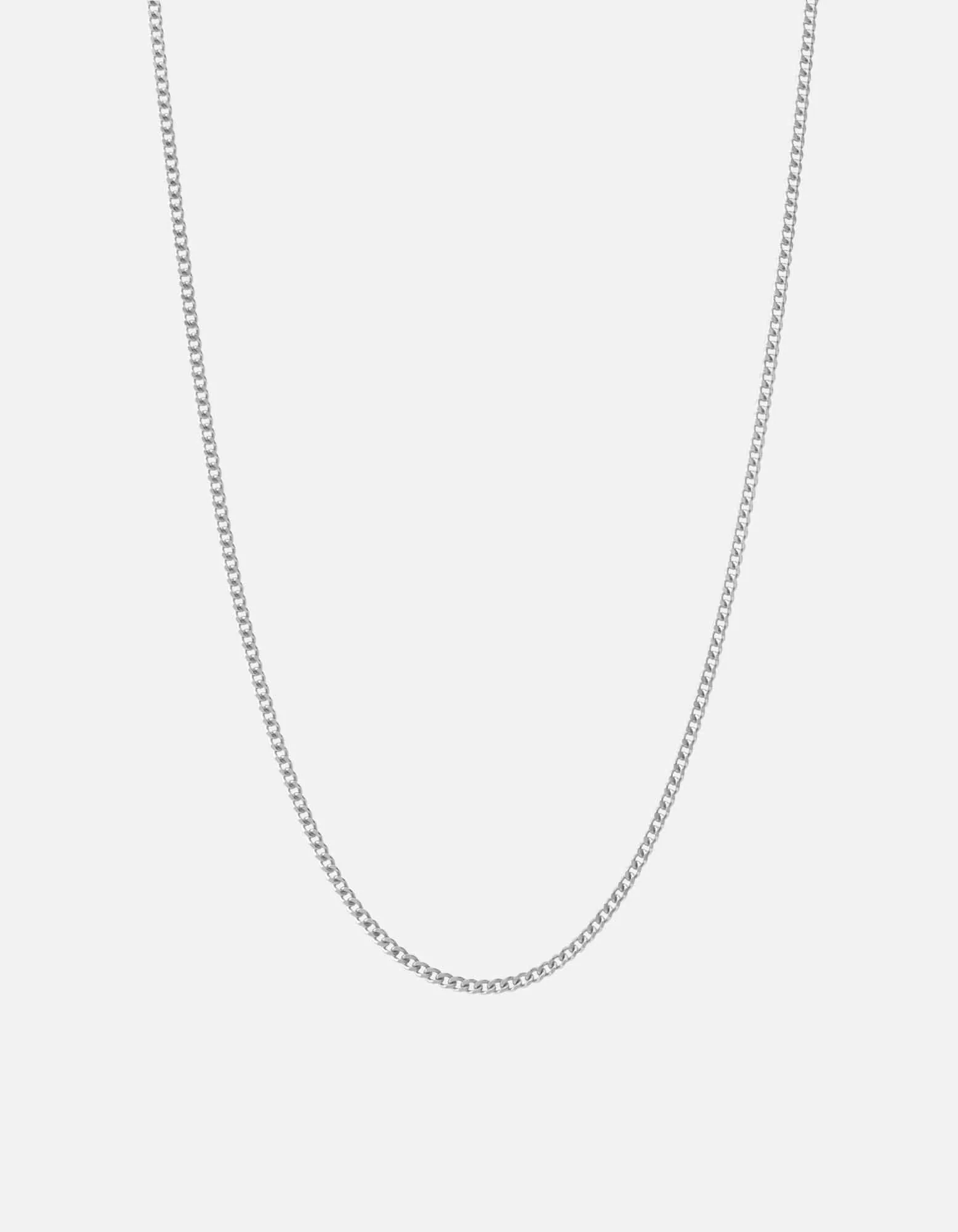 2mm Cuban Chain Necklace, Polished Silver sold by Miansai