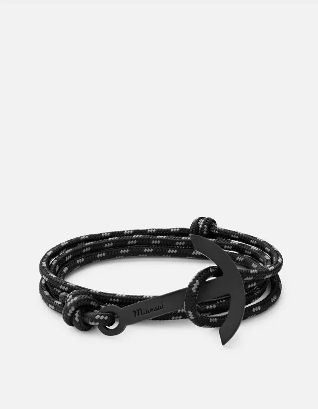 Modern Anchor Rope Bracelet, Noir/Asphalt sold by Miansai