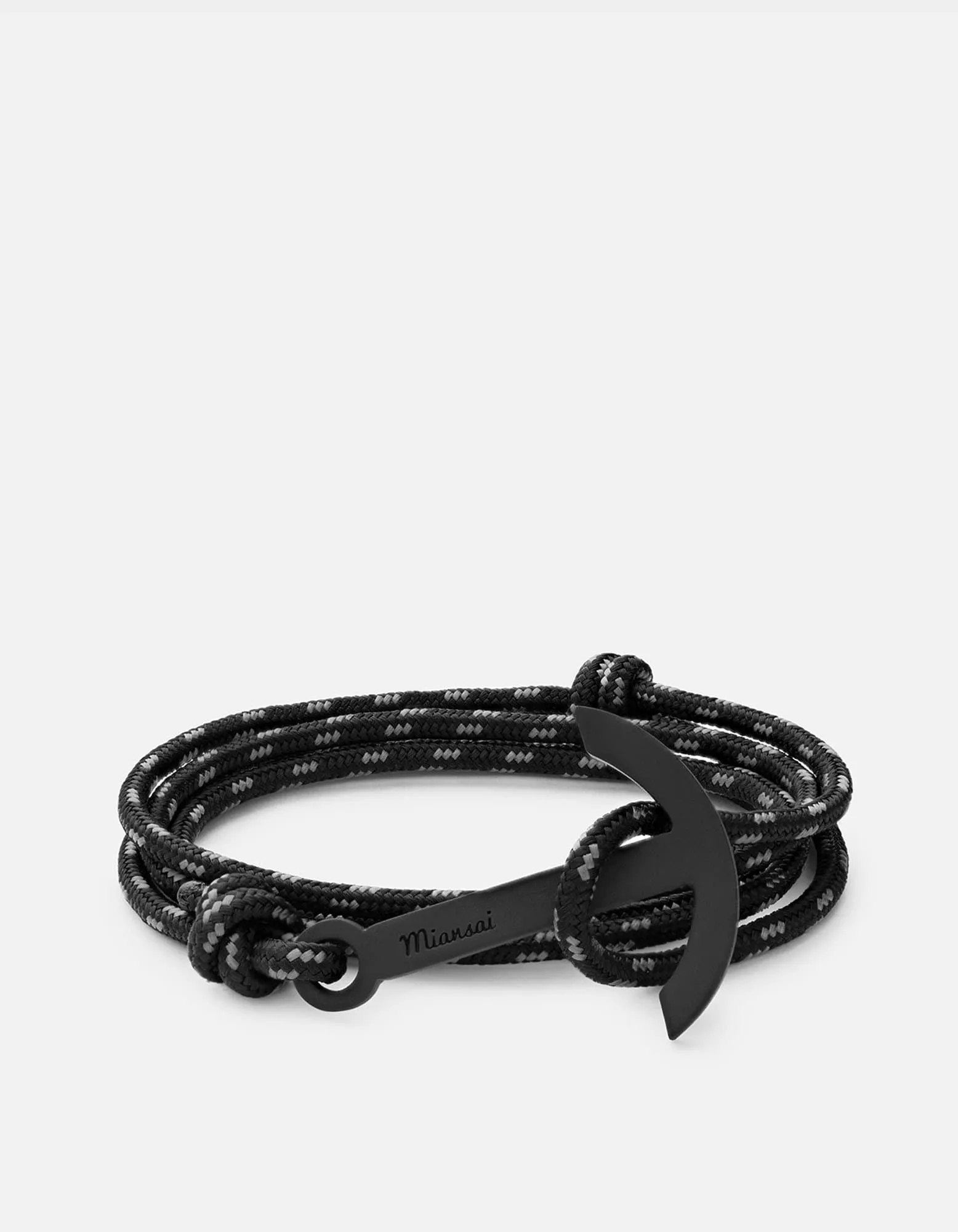 Modern Anchor Rope Bracelet, Noir/Asphalt sold by Miansai