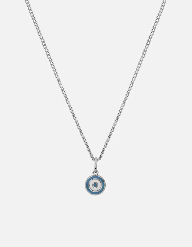 Ojos Necklace, Sterling Silver/Sky Blue sold by Miansai