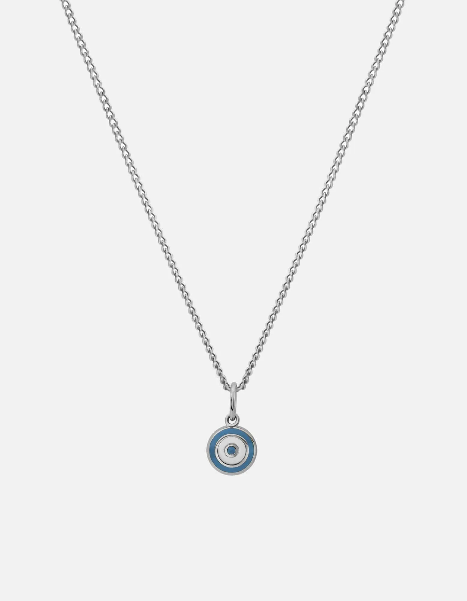 Ojos Necklace, Sterling Silver/Sky Blue sold by Miansai