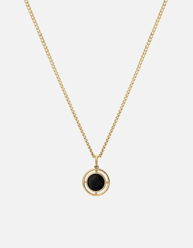 Compass Onyx Necklace, Gold Vermeil sold by Miansai