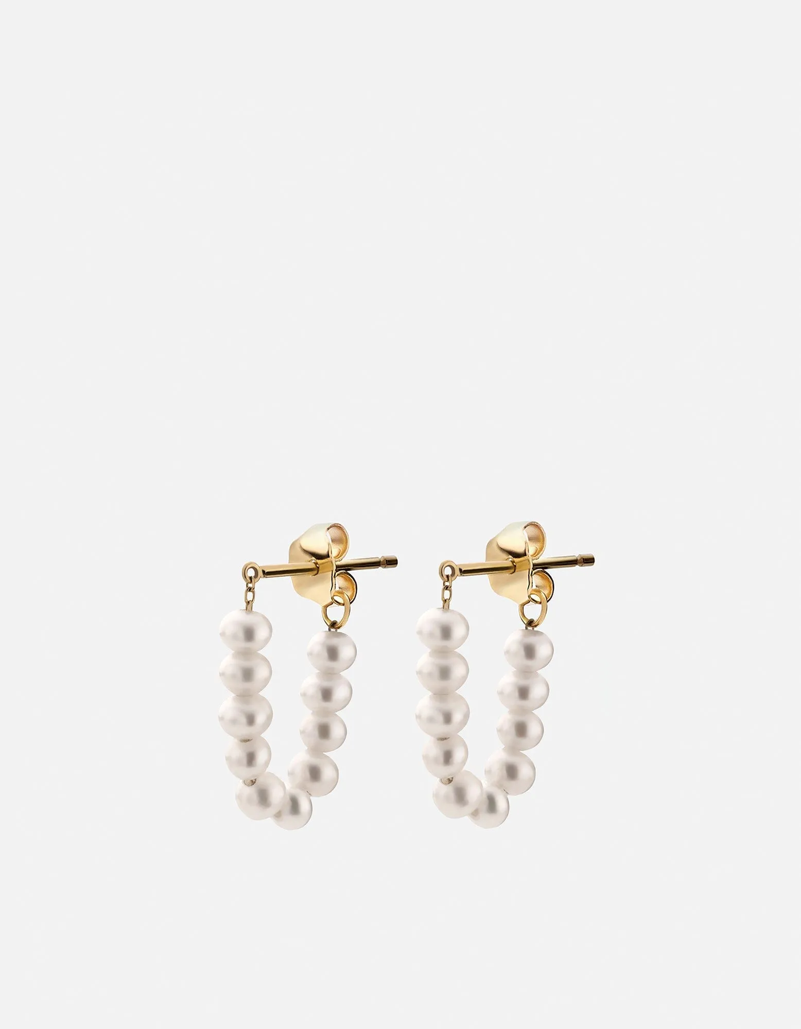 Shay Pearl Hoop Earrings, 14k Gold sold by Miansai