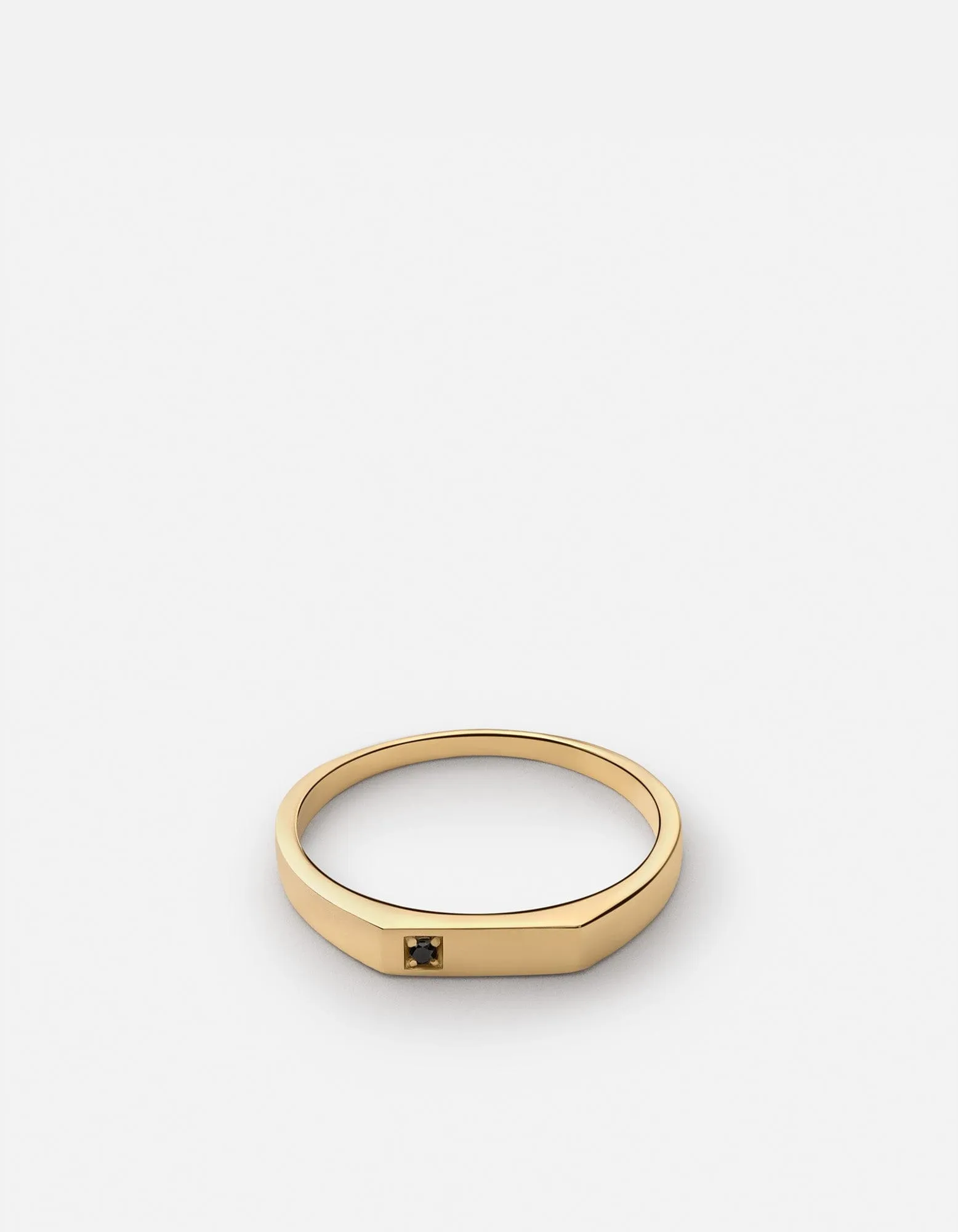 Thin Geo Black Diamond Ring, Gold Vermeil sold by Miansai