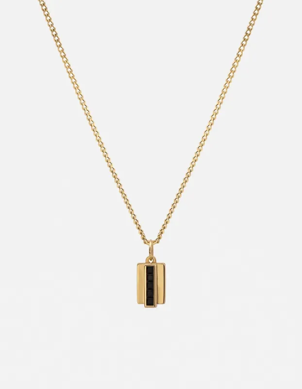 Vertigo Onyx Necklace, Gold Vermeil sold by Miansai