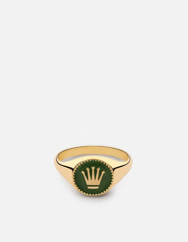 Empire Ring, Gold Vermeil/Green sold by Miansai