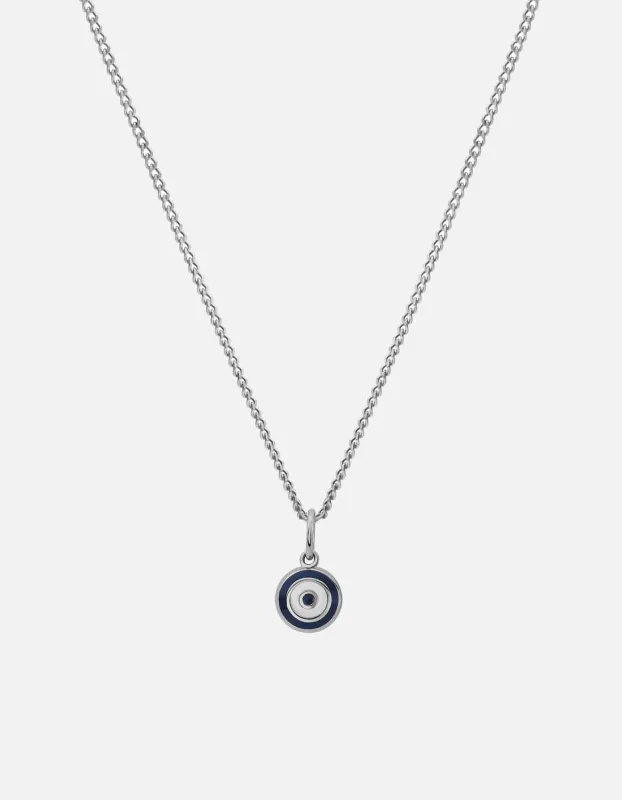Ojos Necklace, Sterling Silver/Blue sold by Miansai