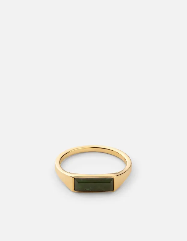 Thin Lennox Jasper Ring, Gold Vermeil sold by Miansai